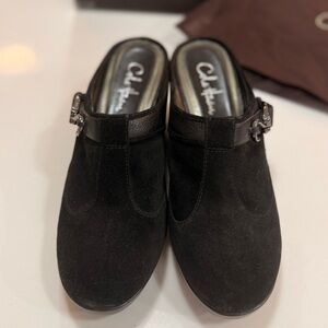 Cole Haan Black Suede Mules
